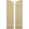 Ekena Millwork Americraft 4-Board (2 Batten) Wood Joined Board-n-Batten Shutters w/Ellipt Top, ARW101BE414X77NTH, PR ARW101BE414X77NTH - alternate 1